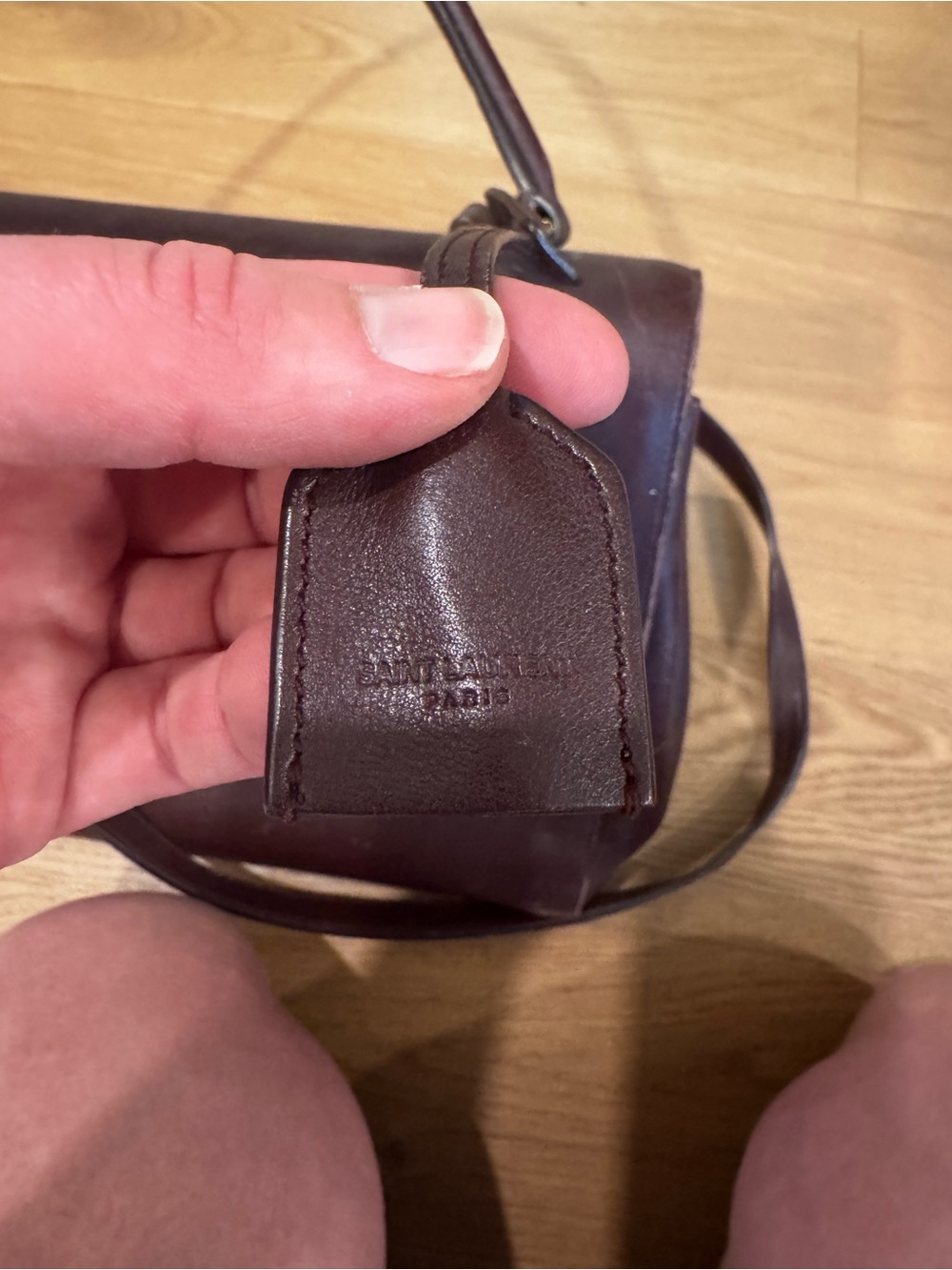 Saint Laurent Deep Burgundy Leather Satchel with Top Handle - Picture 6 of 9